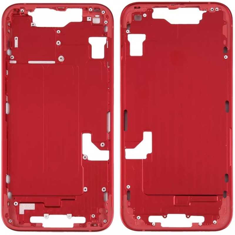 Middle Frame with SIM Tray and Side Buttons for iPhone 14 | Red Middle Frame with SIM Tray and Side Buttons for iPhone 14 | Red