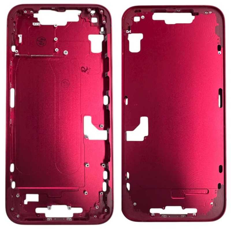 Middle Frame iPhone 14 Plus with SIM Tray and Side Buttons for Apple | Red Middle Frame iPhone 14 Plus with SIM Tray and Side Buttons for Apple | Red
