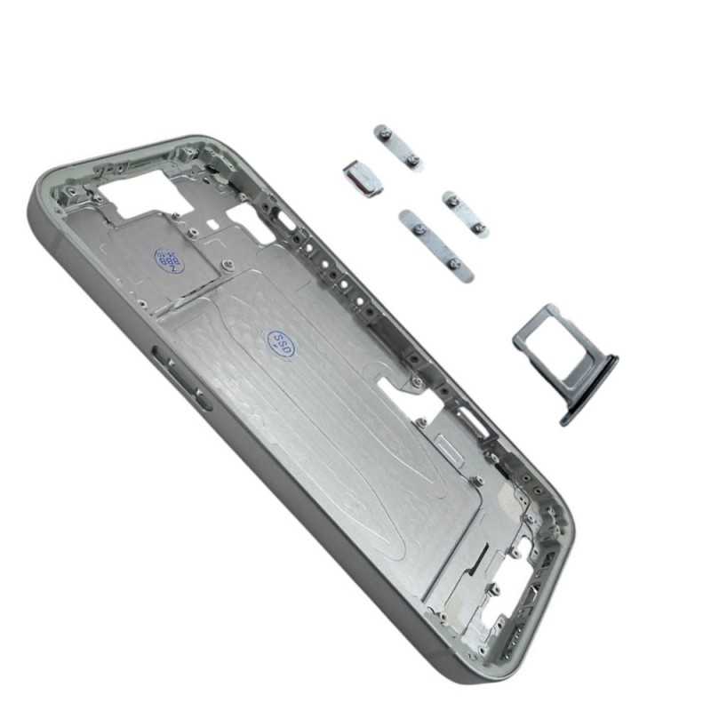 Middle Frame iPhone 15 Telaio con Carrello Sim e Tasti Laterali per Apple | Blu Middle Frame iPhone 15 Telaio con Carrello Sim e Tasti Laterali per Apple | Blu