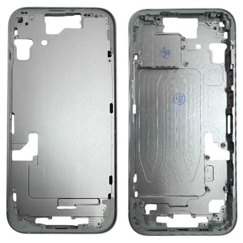 Middle Frame iPhone 15 with SIM Tray and Side Buttons for Apple | White Middle Frame iPhone 15 with SIM Tray and Side Buttons for Apple | White