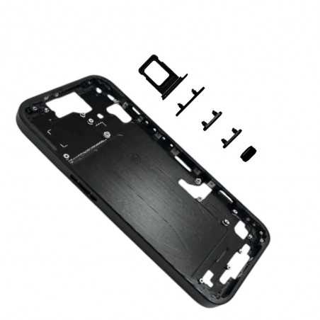 Middle Frame iPhone 15 with SIM Tray and Side Buttons for Apple | Black