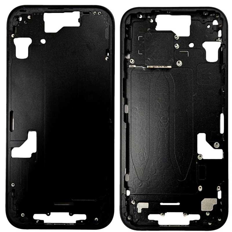 Middle Frame iPhone 15 Telaio con Carrello Sim e Tasti Laterali per Apple | Nero Middle Frame iPhone 15 Telaio con Carrello Sim e Tasti Laterali per Apple | Nero