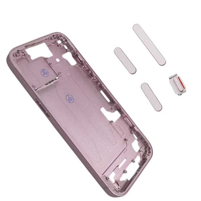 Middle Frame iPhone 15 with SIM Tray and Side Buttons for Apple | Pink Middle Frame iPhone 15 with SIM Tray and Side Buttons for Apple | Pink