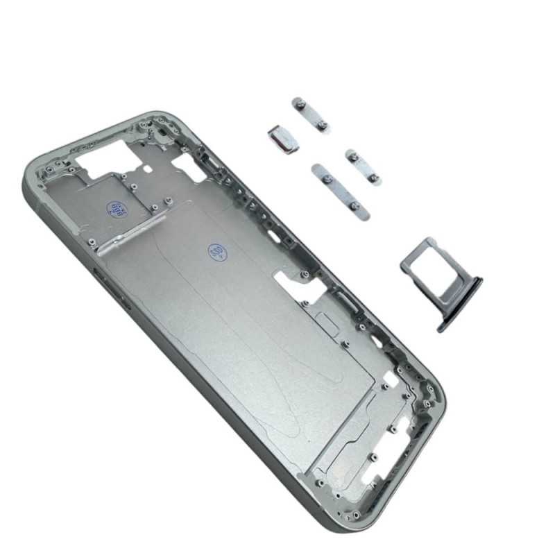Middle Frame iPhone 15 Plus Telaio con Carrello Sim e Tasti Laterali per Apple | Blue Middle Frame iPhone 15 Plus Telaio con Carrello Sim e Tasti Laterali per Apple | Blue
