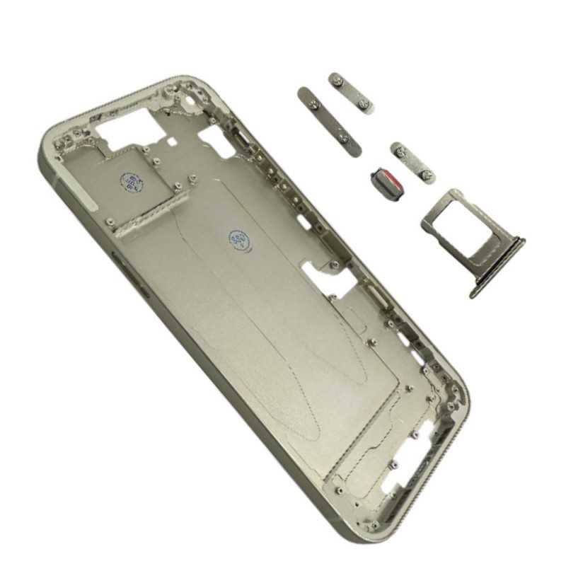 Middle Frame iPhone 15 Plus Telaio con Carrello Sim e Tasti Laterali per Apple | Giallo Middle Frame iPhone 15 Plus Telaio con Carrello Sim e Tasti Laterali per Apple | Giallo