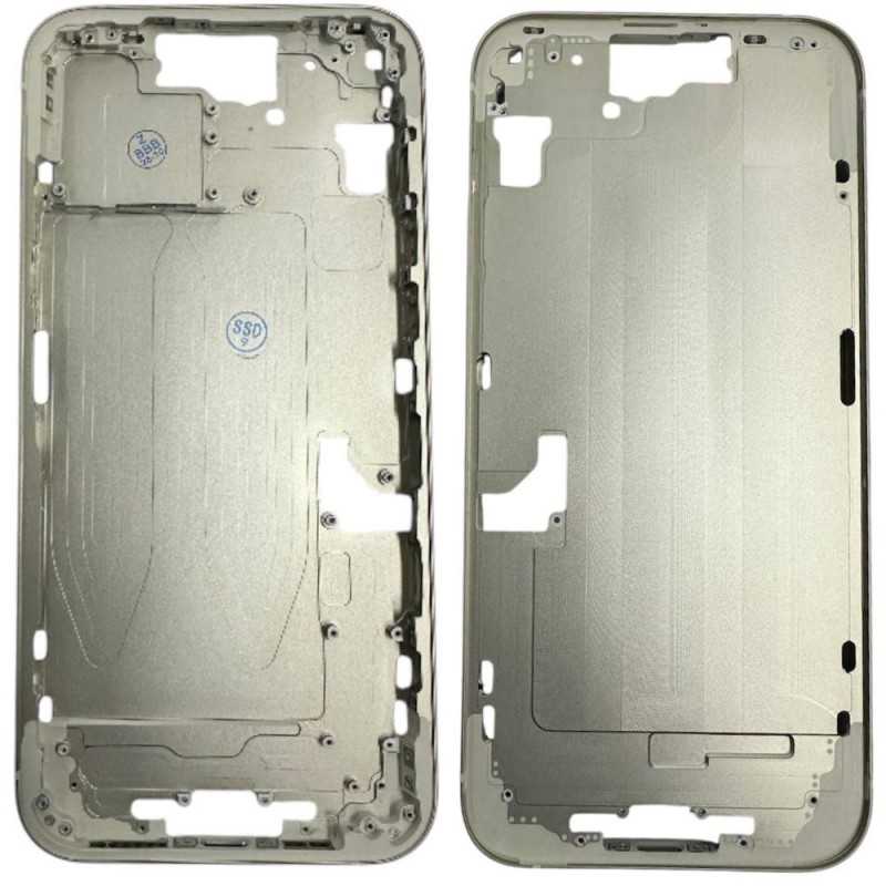 Middle Frame iPhone 15 Plus Telaio con Carrello Sim e Tasti Laterali per Apple | Giallo Middle Frame iPhone 15 Plus Telaio con Carrello Sim e Tasti Laterali per Apple | Giallo