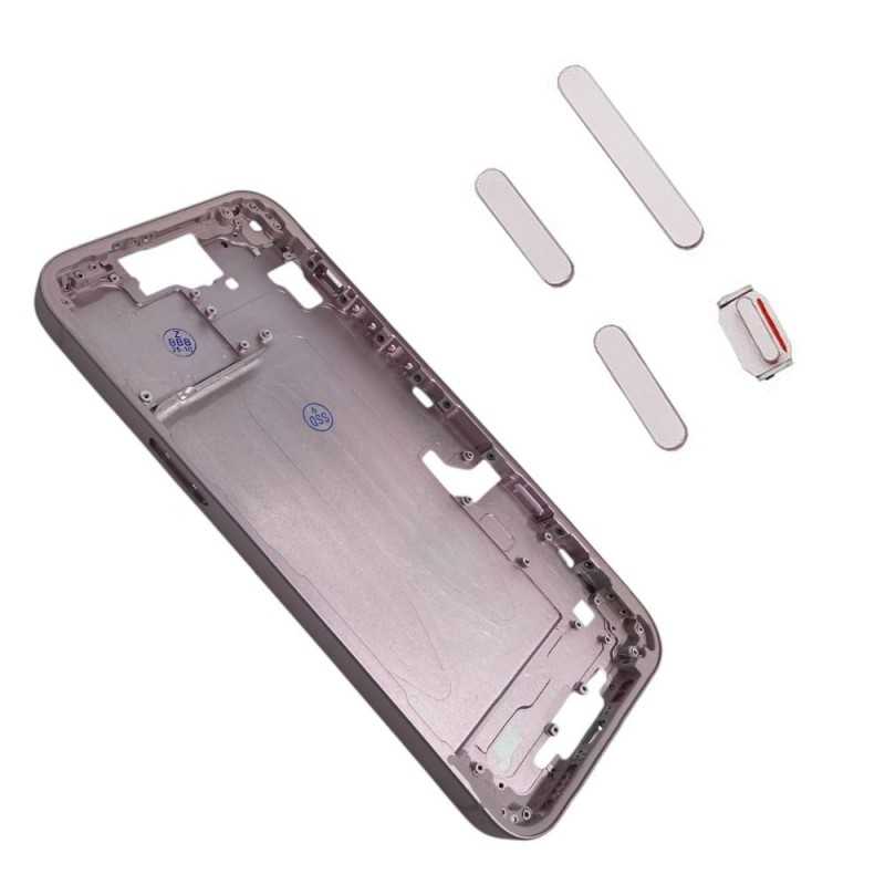 Middle Frame iPhone 15 Plus with SIM Tray and Side Buttons for Apple | Pink Middle Frame iPhone 15 Plus with SIM Tray and Side Buttons for Apple | Pink