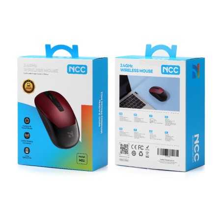NCC 2.4GHz Wireless Mouse M11 DPI Regolabile | Rosso 