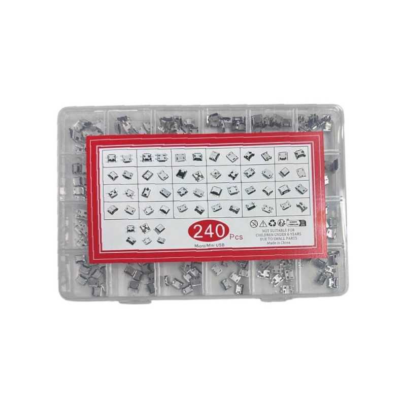 240-Piece Micro USB Charging Connector Box – Assorted Repair Kit 240-Piece Micro USB Charging Connector Box – Assorted Repair Kit