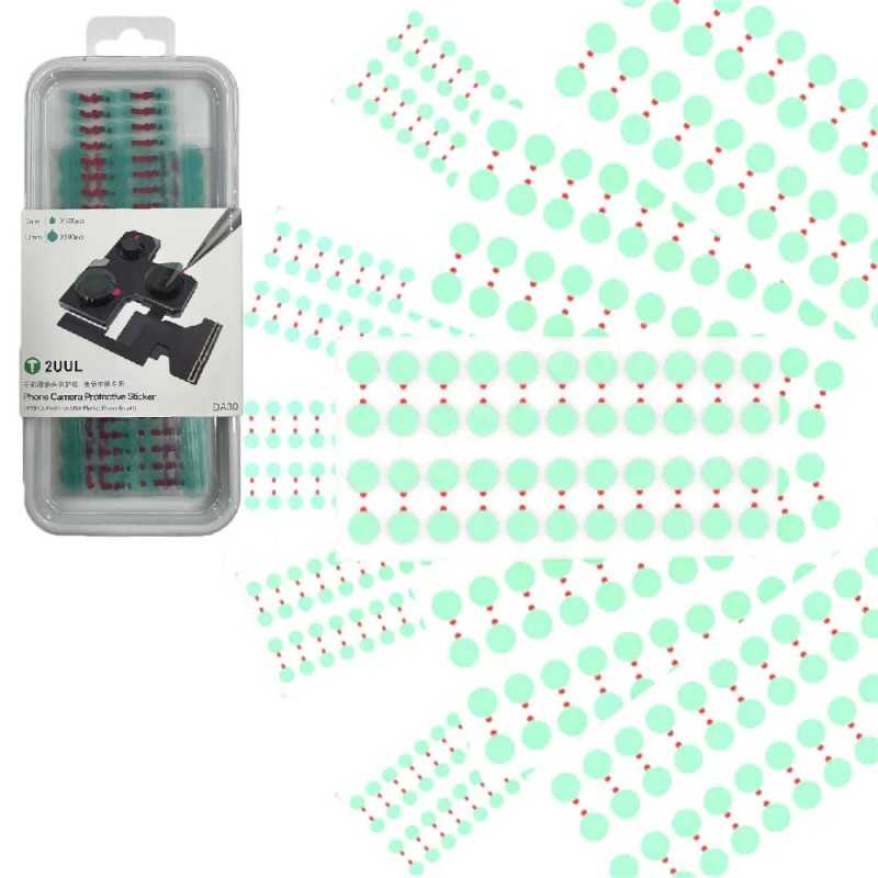 2UUL DA30 Adesivo Per Protezione Fotocamera SET 500 pezzi Ø 7mm + SET 500 pezzi Ø 12mm