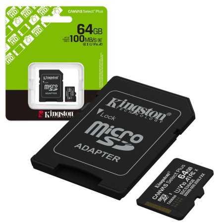 Kingston Canvas Select Plus MicroSd HC SDCS3 MicroSdXC 64GB CL 10 100MB/s