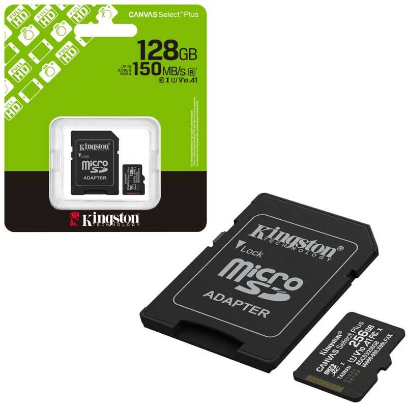Kingston Canvas Select Plus MicroSd HC SDCS3 MicroSdXC 256GB CL 10 150MB/s