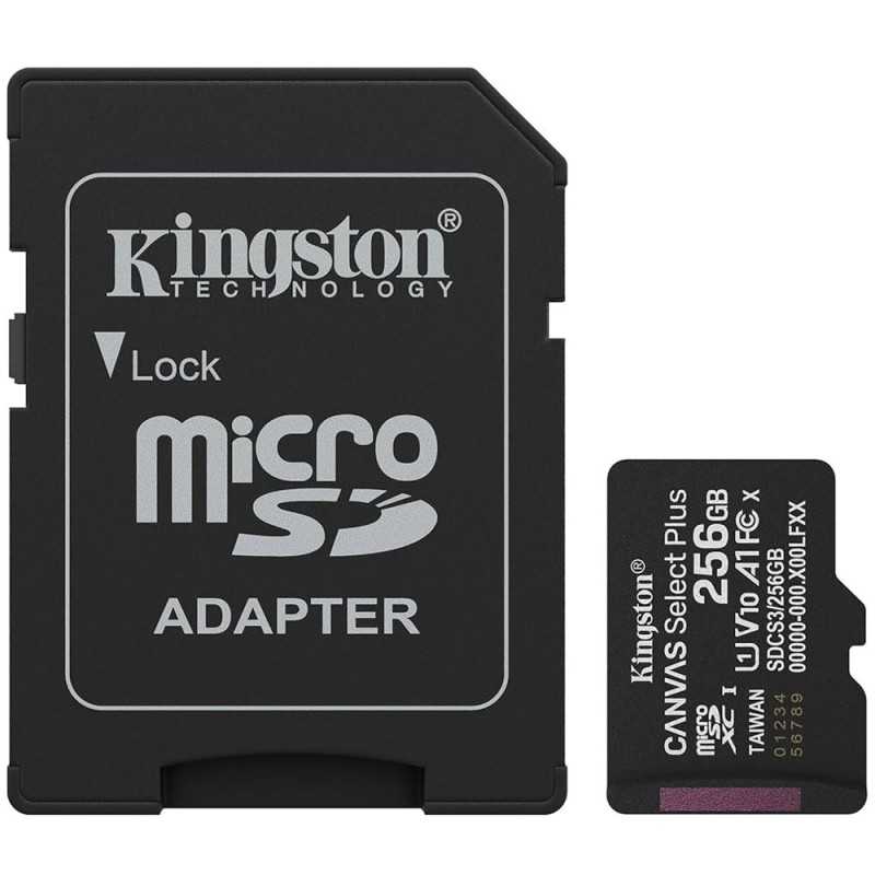 Kingston Canvas Select Plus MicroSd HC SDCS3 MicroSdXC 256GB CL 10 150MB/s
