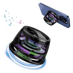 Altoparlante Bluetooth Magnetico G200 Luce a Colori multi-RGB e Supporto per Telefono Magbeat Impermeabile Nero
