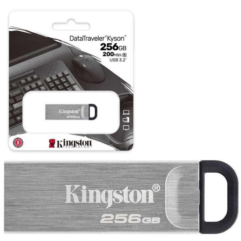 Kingston Kyson Pen Drive Flash USB 3.2 DataTraveler 200MB/s DTKN 256GB 