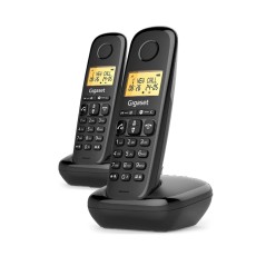 Gigaset START 100 DUO – ECO DECT Cordless Phone with Speakerphone, Black