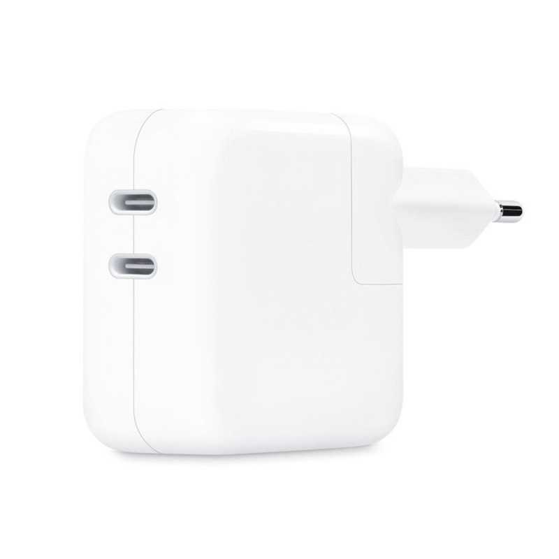 Alimentatore Apple USB-C 35W a Doppia Porta MW2K3ZM/A – Ricarica Rapida per iPhone, iPad e MacBook Air