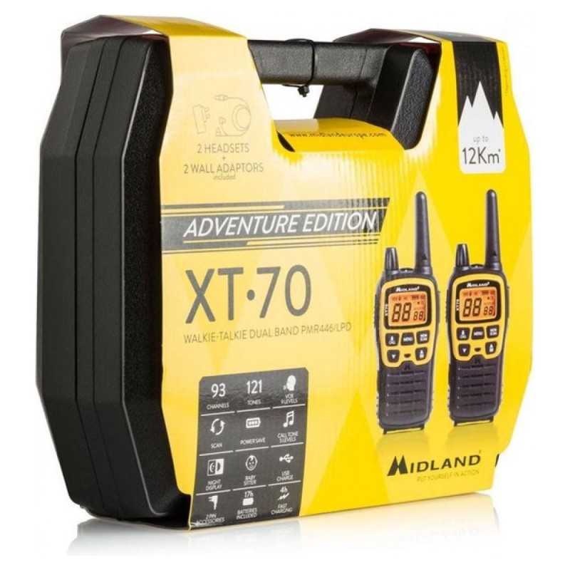 MIDLAND WALKIE TALKIE XT70 Adventure DUAL BAND PMR446/LPD 