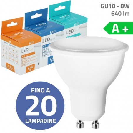 Product image Bundle up to 20 LED Bulbs GU10 8W 640lm Natural Warm Cool White Light IP22 A+