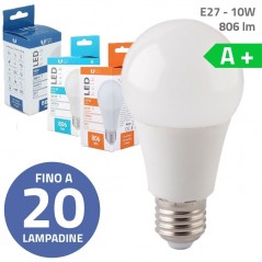 Acquista Bundle fino a 20 Lampadine LED Bulb E27 A60 10W 806lm Luce Calda - Luce Fredda in vendita