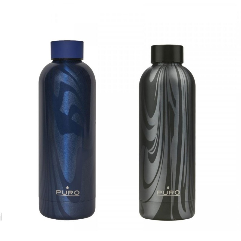 Puro OPTIC 500ml HOT&COLD Thermal Bottle in Double-Layer Matte Steel