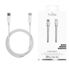 Discover Puro Apple MFI 2.4A USB-C to Lightning 2.0 Cable 1mt |&nbsp;White details