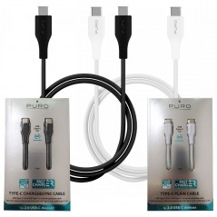 Puro Puro Cable in TPE" Plain" from Type-C to Type-C USB 2.0 1mt |&nbsp;Black and white for sale