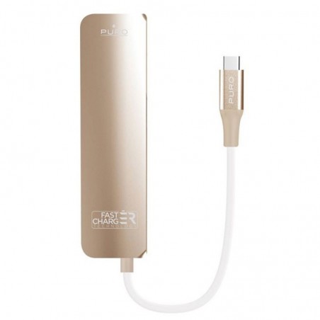 Compra Puro Hub Multiporta Type-C in alluminio Gold online
