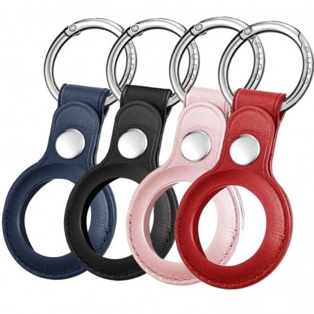 Discover Puro 'SKY' leather effect keychain for Apple AirTag with Hook details