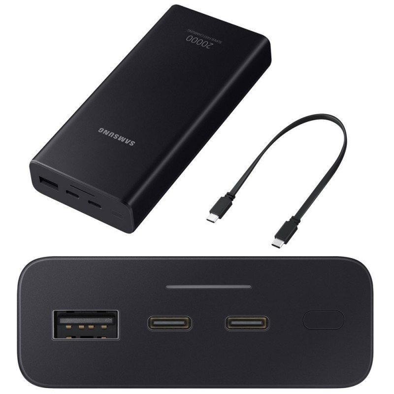 Samsung Battery Pack 20Ah Power bank 25W Super Fast Charging USB-A + 2 USB-C | Cosmic Gray