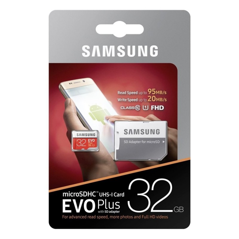 Samsung MicroSDHC da 32GB MB-MC32GA/EU EVOPLUS Classe 10 + SD Adapter