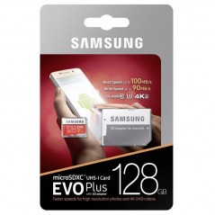 Discover Samsung MicroSDXC 128GB MB-MC128GA / EU EVOPLUS + SD Adapter details
