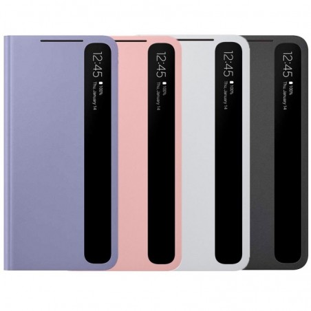 Discover Samsung Smart Clear View Cover EF-ZG991C Case for Galaxy S21 SM-G991 details