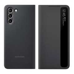 Discover Samsung Smart Clear View Cover EF-ZG991C Case for Galaxy S21 SM-G991 details