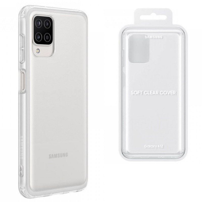 Samsung Soft Clear Cover EF-QA125TTE Per Galaxy A12 A125 | Trasparente