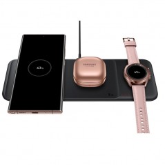 Acquista Samsung Wireless Charger Trio EP-P6300T + Caricabatteria (PD 25W TA, EP-TA800) e Cavo Type-C a Type-C | Bianco e Nero i