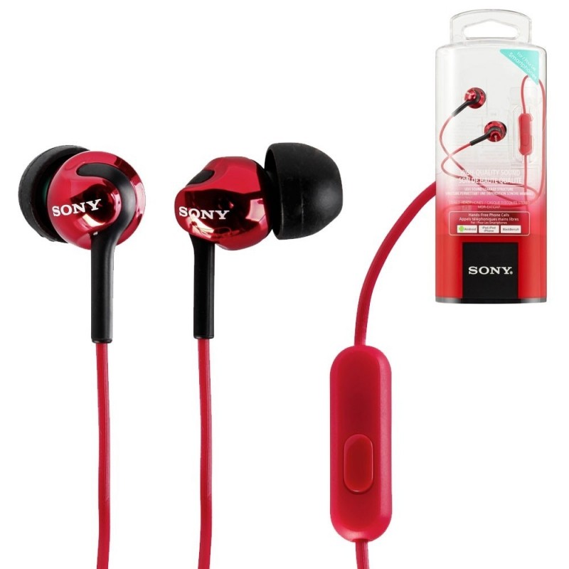 Sony MDR-EX110APR In-Ear Headphones + Microphone Red