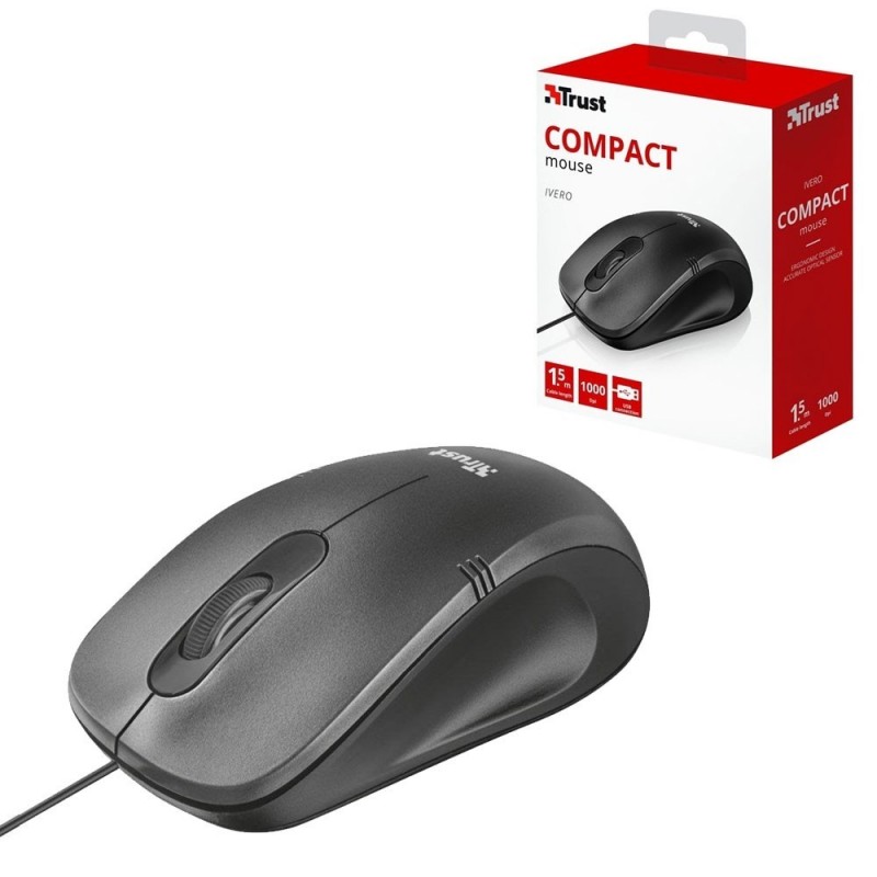 Trust Mouse Compact IVERO Grey/Black