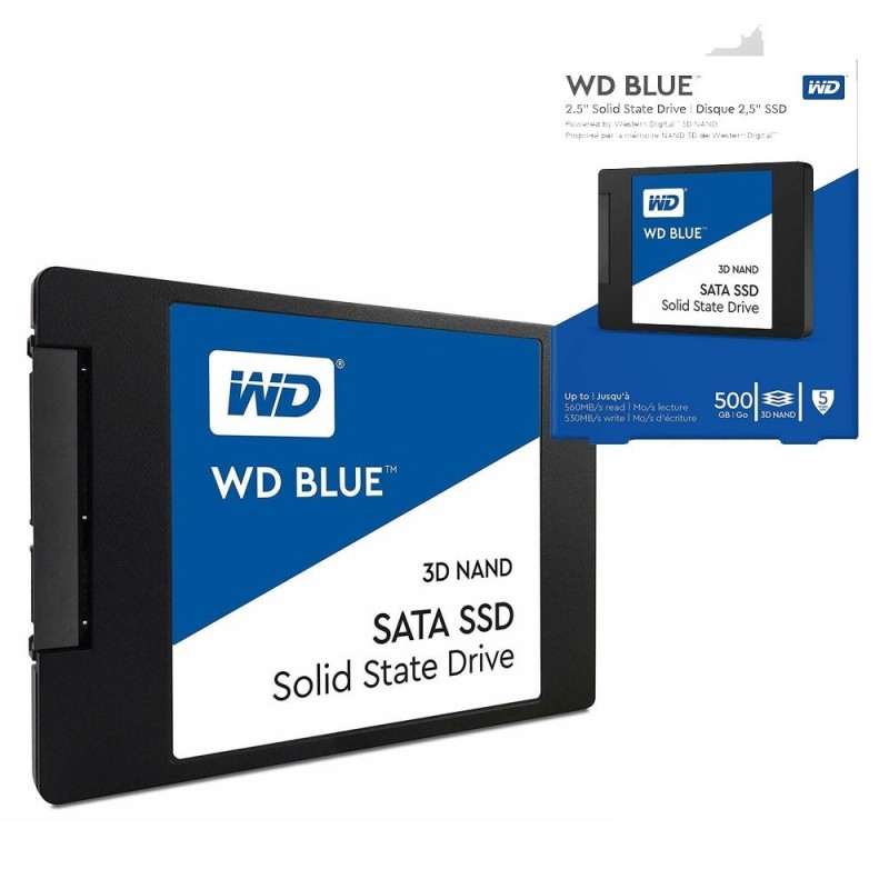 Western Digital WD SSD 500GB SATA3 2.5" Internal Drive Blue