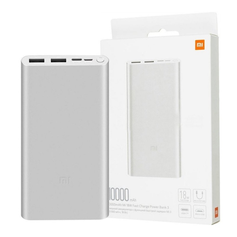 Xiaomi Mi 18W fast Charge Power Bank 3 Caricabatteria 10000mAh | Silver