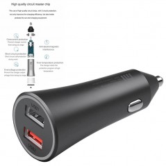 Compra Xiaomi Mi 37W Dual Port Car Charger Caricabatterie da auto 37W | Nero online