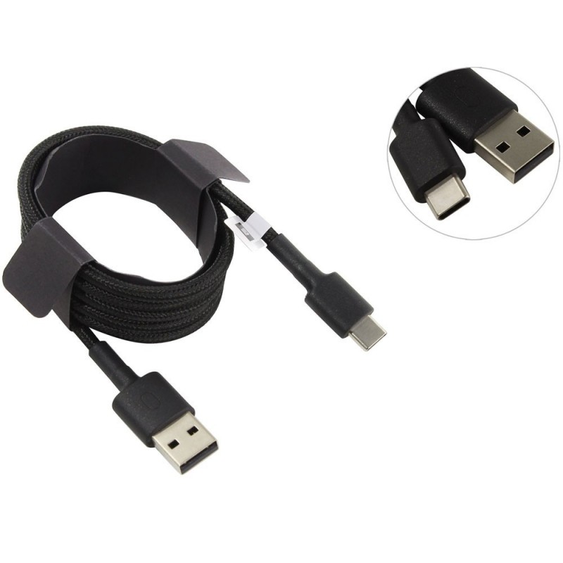 Xiaomi Mi Braided Type-C Data Cable 1m | Black Xiaomi Mi Braided Type-C Data Cable 1m | Black