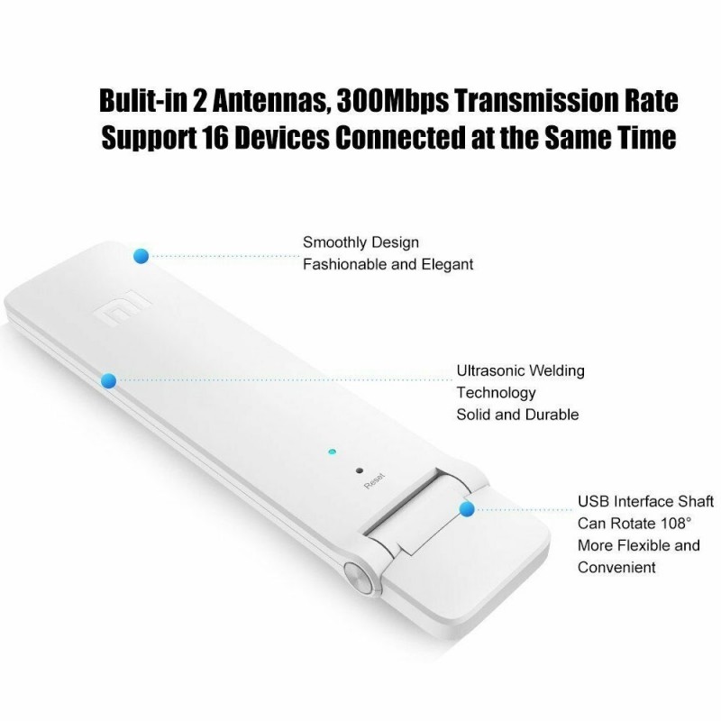 Xiaomi Mi WiFi Repeater 2 Ripetitore di segnale Wireless Usb Bianco
