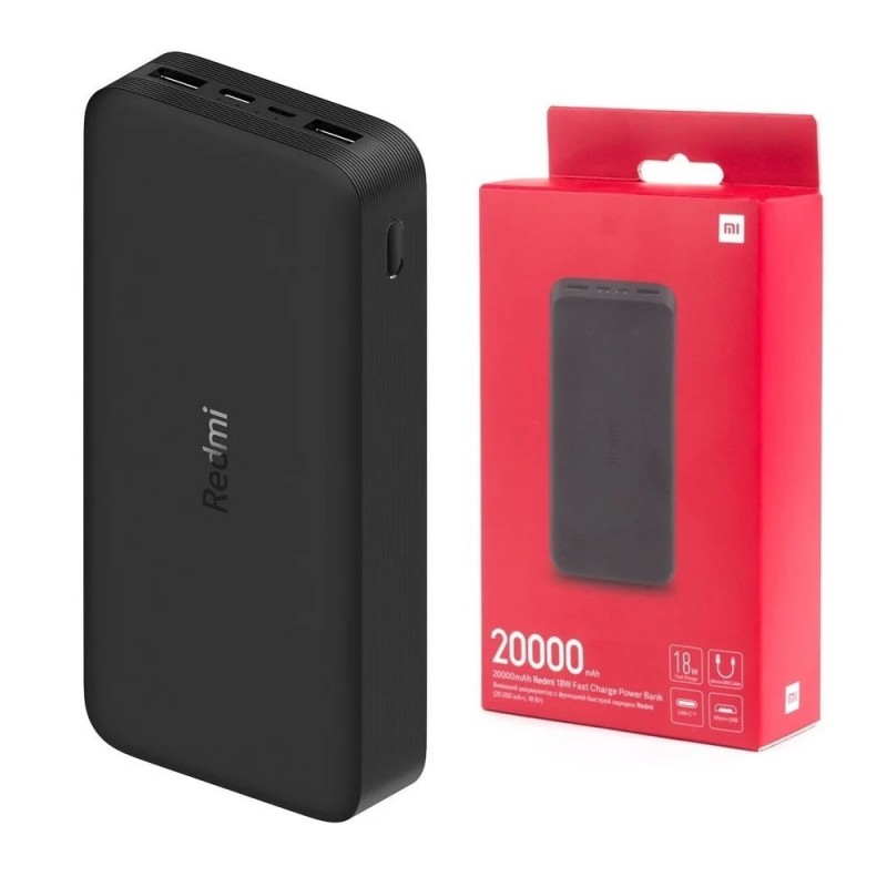 Xiaomi Mi 18W Fast Charge Power Bank 20,000mAh | Black Xiaomi Mi 18W Fast Charge Power Bank 20,000mAh | Black