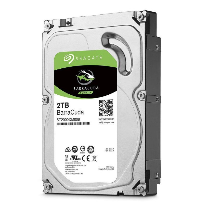 Seagate Barracuda Hard Disk Interno 3.5" 2TB SATA 6GB/S 256MB 7200RPM 220MB/s Disco Rigido