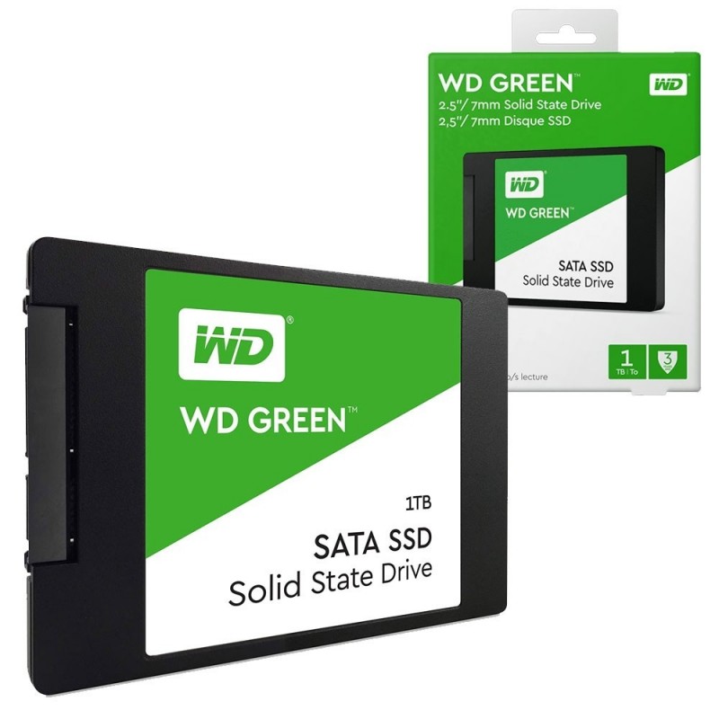 Wester Digital WD SSD Interno da 1TB SATA3 2.5" Unità Verde Wester Digital WD SSD Interno da 1TB SATA3 2.5" Unità Verde
