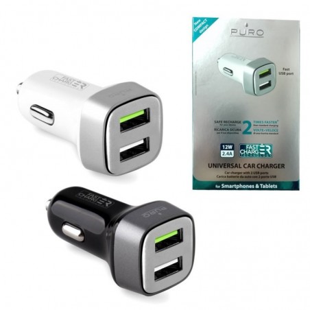 Photo of Puro Mini Car Charger Fast Charger 2 Usb 2.4A - Puro