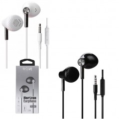 Rovi ROVI Horizon Earphone Jack 3.5 TC-16 Headphone With Remote Control |&nbsp;Black White for sale