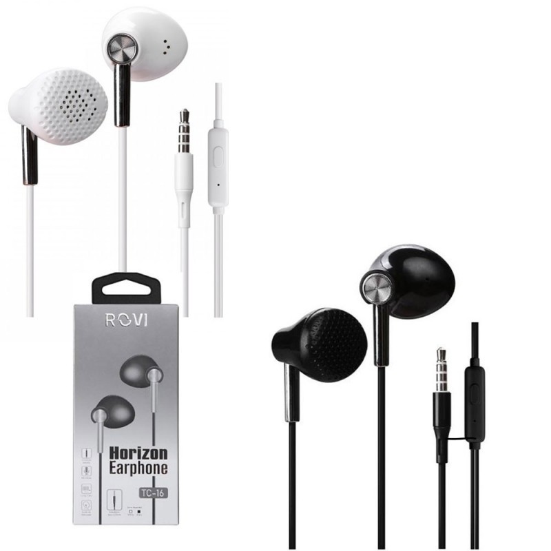 Compra ROVI Horizon Auricolare Jack 3.5 TC-16 Cuffie Con Controllo Remoto | Nero - Bianco online