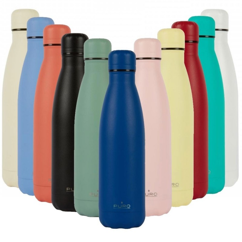 Puro Bottiglia Termica Icon 500ml Acciaio Doppio Strato Trattamento in Polvere Puro Bottiglia Termica Icon 500ml Acciaio Doppio Strato Trattamento in Polvere